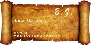 Basz Galatea névjegykártya